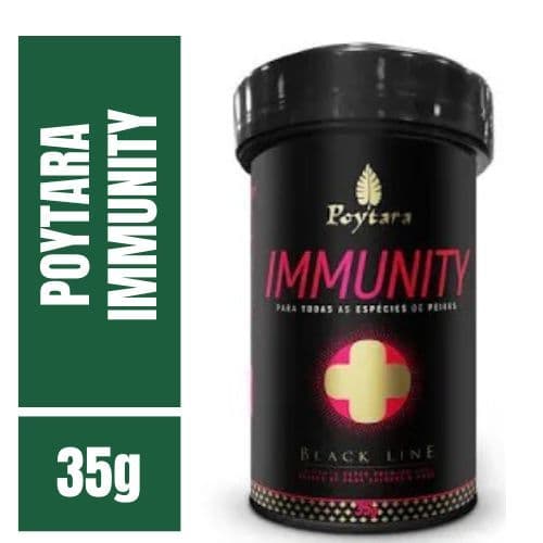 Poytara Immunity Black Line 35g Ração Super Premium para peixes diversos, lagos e aquários.