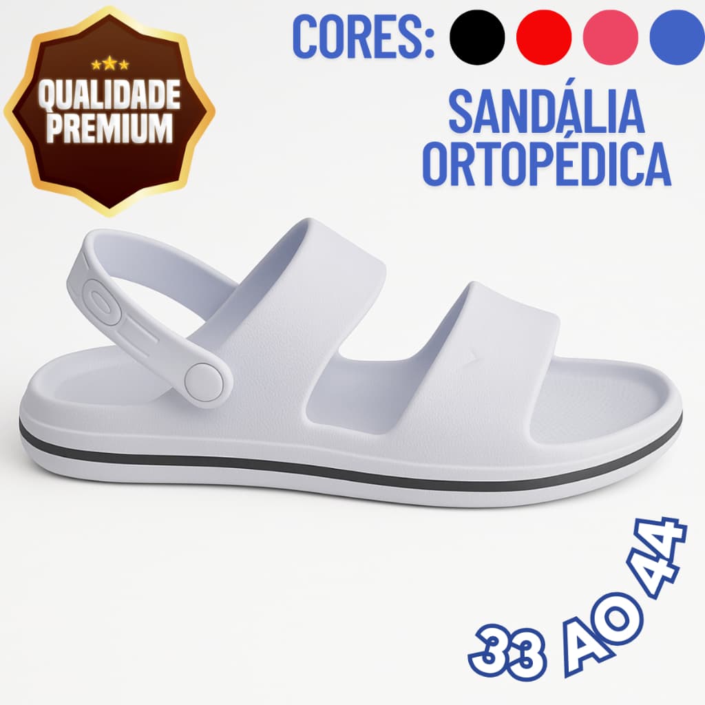Sandália Ortopedica Feminina Anatômico 33 Ao 43 Super Macio Confortável Feito em EVA