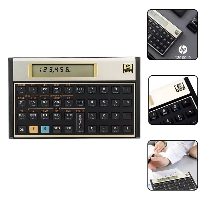 Calculadora Financeira Hp 12c Gold Cor Dourado 130 Funções