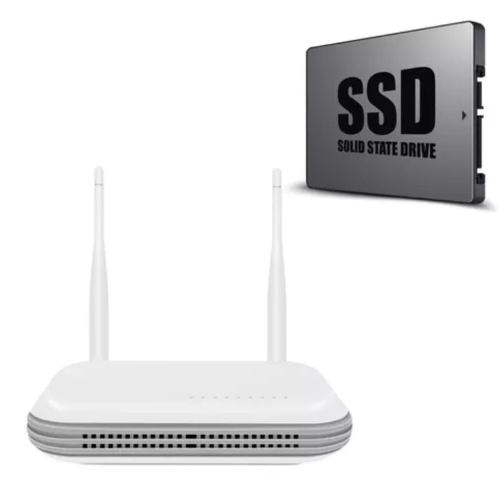 Kit Mini Nvr Wifi 8 Canais Gravação De Câmeras + 120gb Ssd