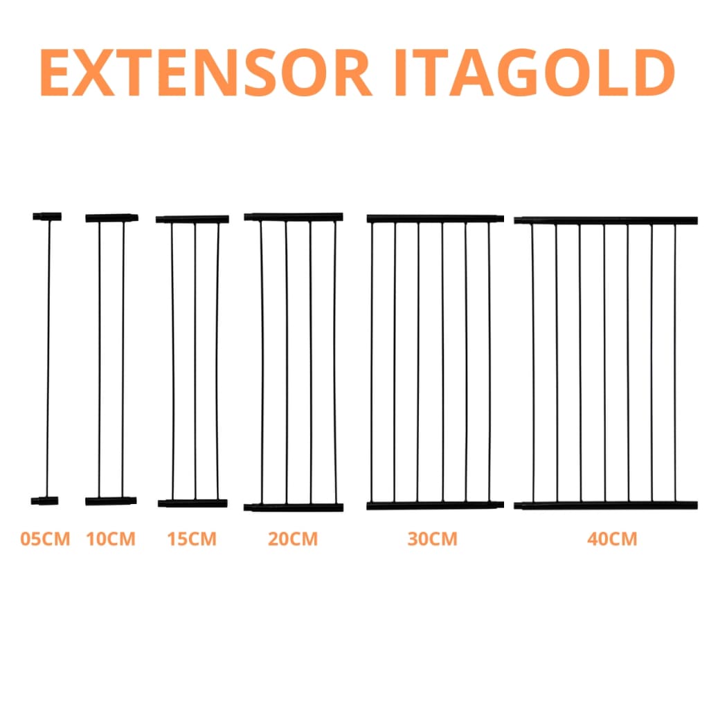 Prolongador Itagold Extensor Para Portão Pet Cachorro Criança Bebê Proteção Grande 68 cm de Altura