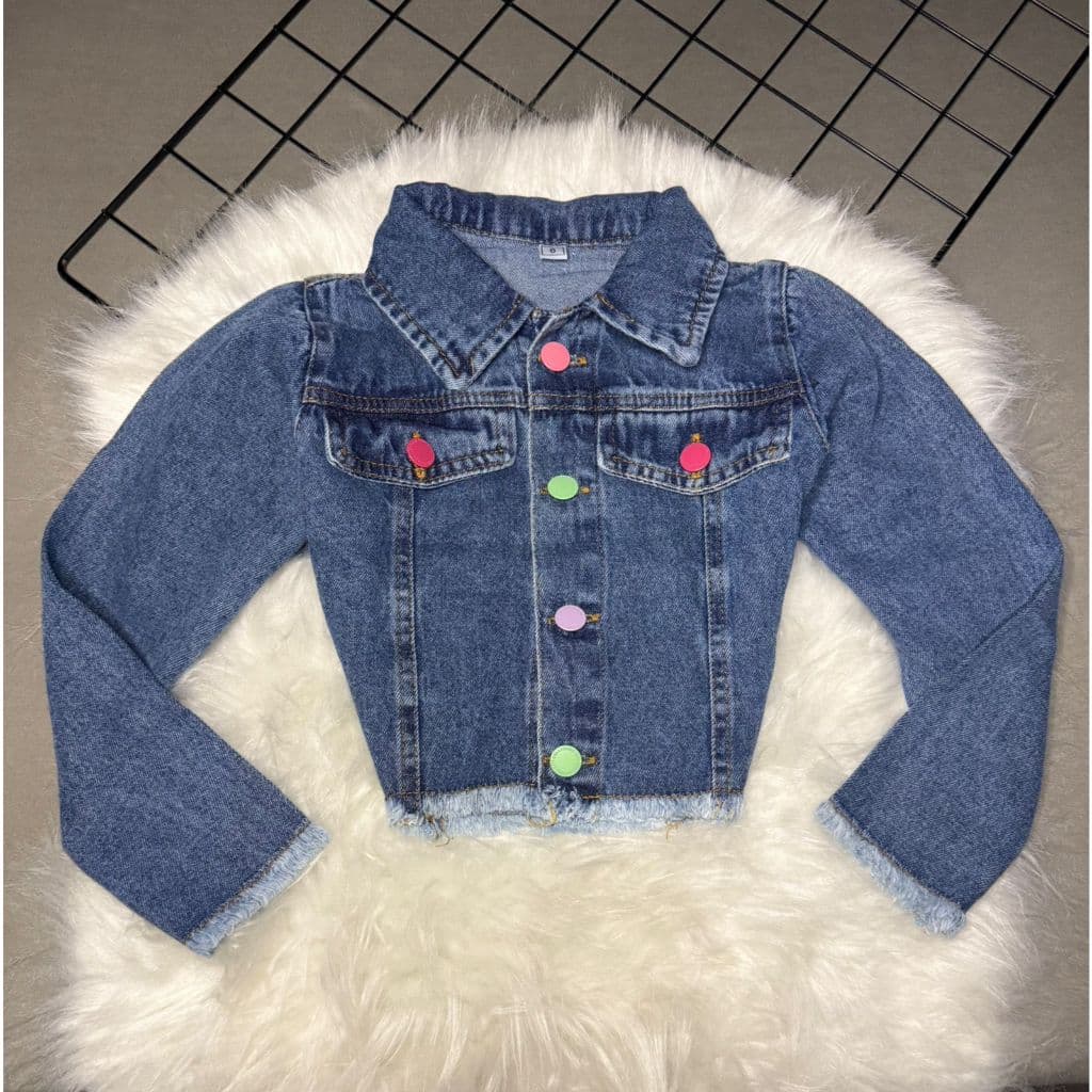 Jaqueta Jeans Infantil Menina 2 a 16 Anos