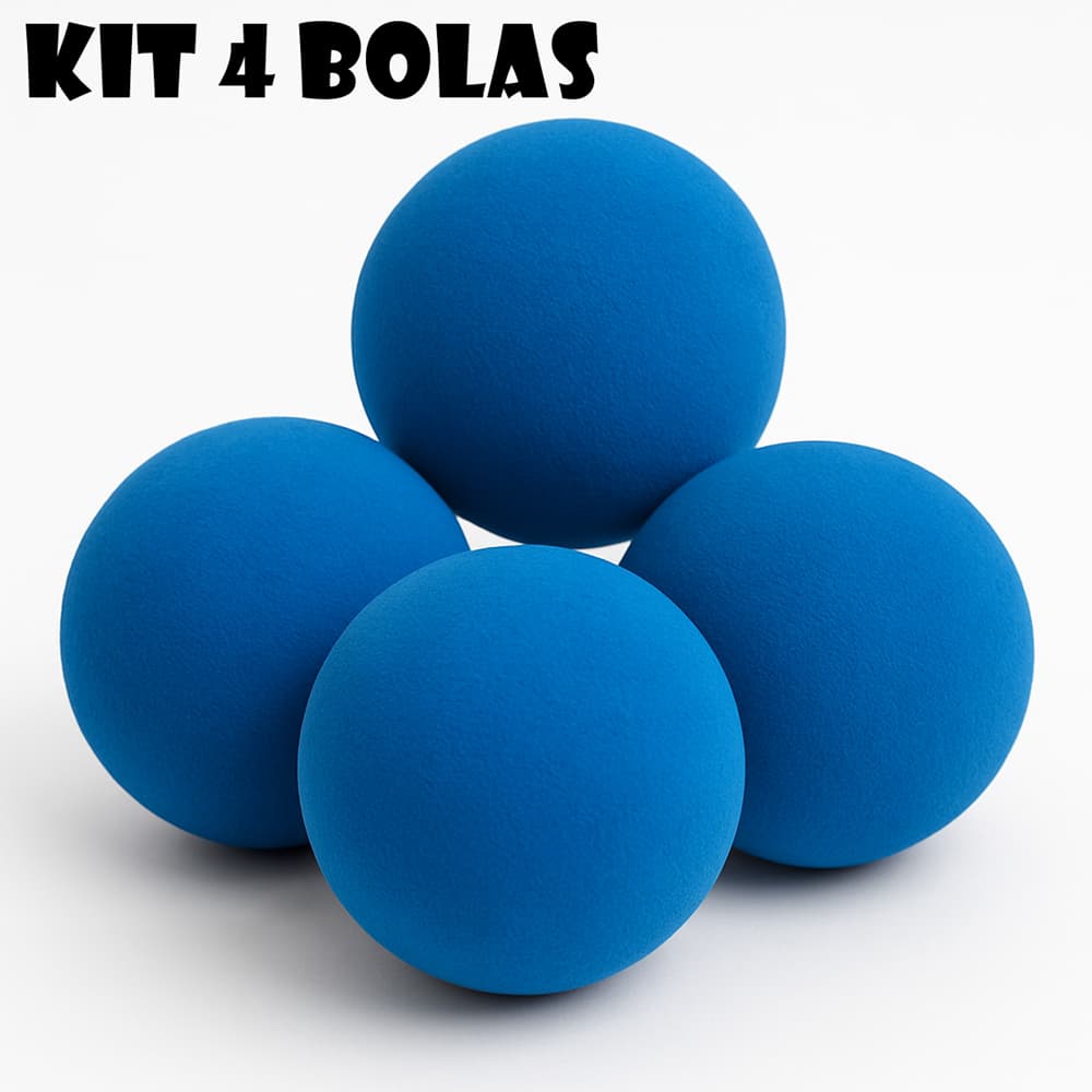 Kit 4 Bolinhas Frescobol Borracha Fisioterapia Semi Profissional Praia Bola
