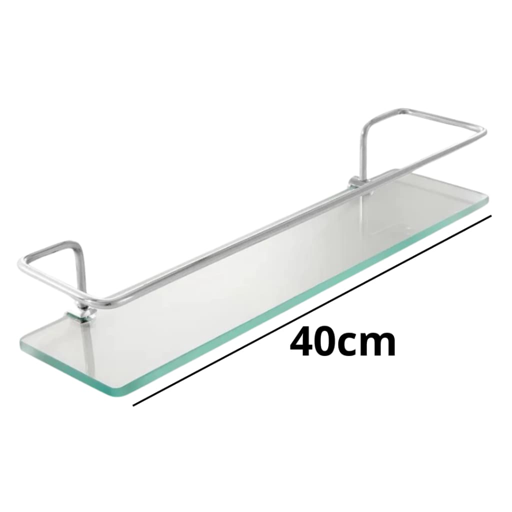 Porta Shampoo para Banheiro 40cm de Comprimento Reto Incolor Cód. 801