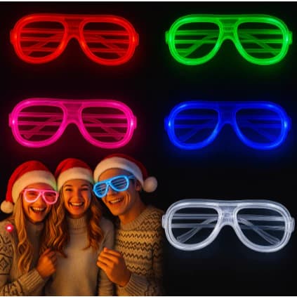 Óculos Led Neon kit 12 - kit Balada Festas Cosplay Casamentos Rave Carnaval