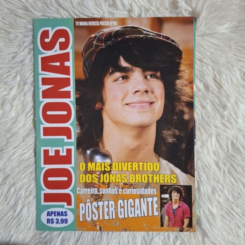 Revista/poster Joe Jonas dos Jonas Brothers - TV Mania Revista Poster (LER DESCRIÇÃO)