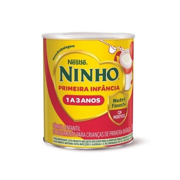 Leite Ninho Fases 1+ com Prebióticos 1 a 3 Anos 800g - Nestlé Composto Lácteo