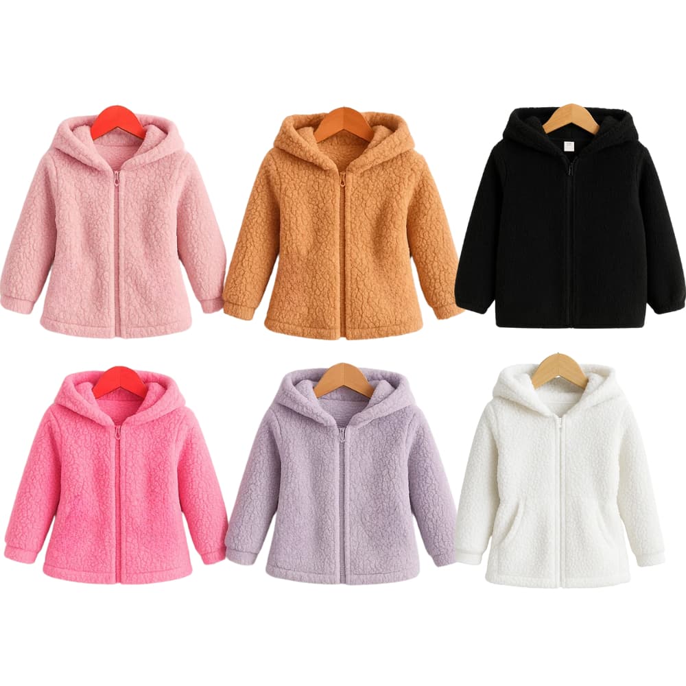 Blusa de frio Menina Infantil Pelinho com Capuz feminina TOUCA Tedy Casaco Teddy Ted JAQUETA INFANTIL