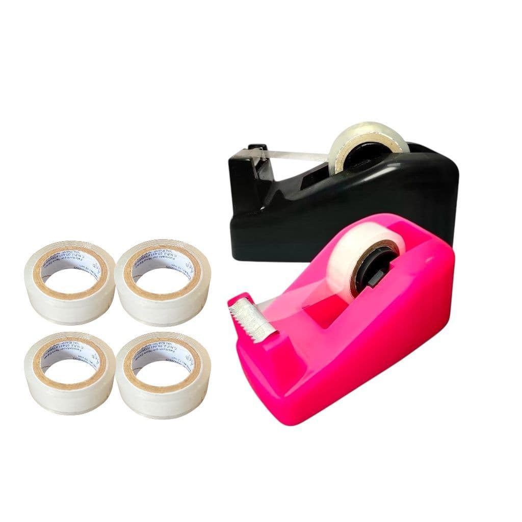 Suporte Fita Adesiva + 4 Fitas Adesivas 12x10MM Pequeno