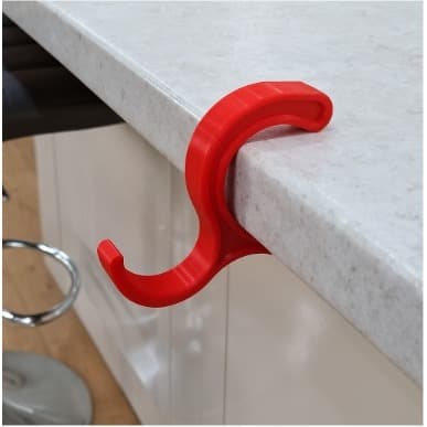 Suporte de Bolsa para Mesa - 10cm | Gancho 3D para Organizar Bolsas, Mochilas e Sacolas