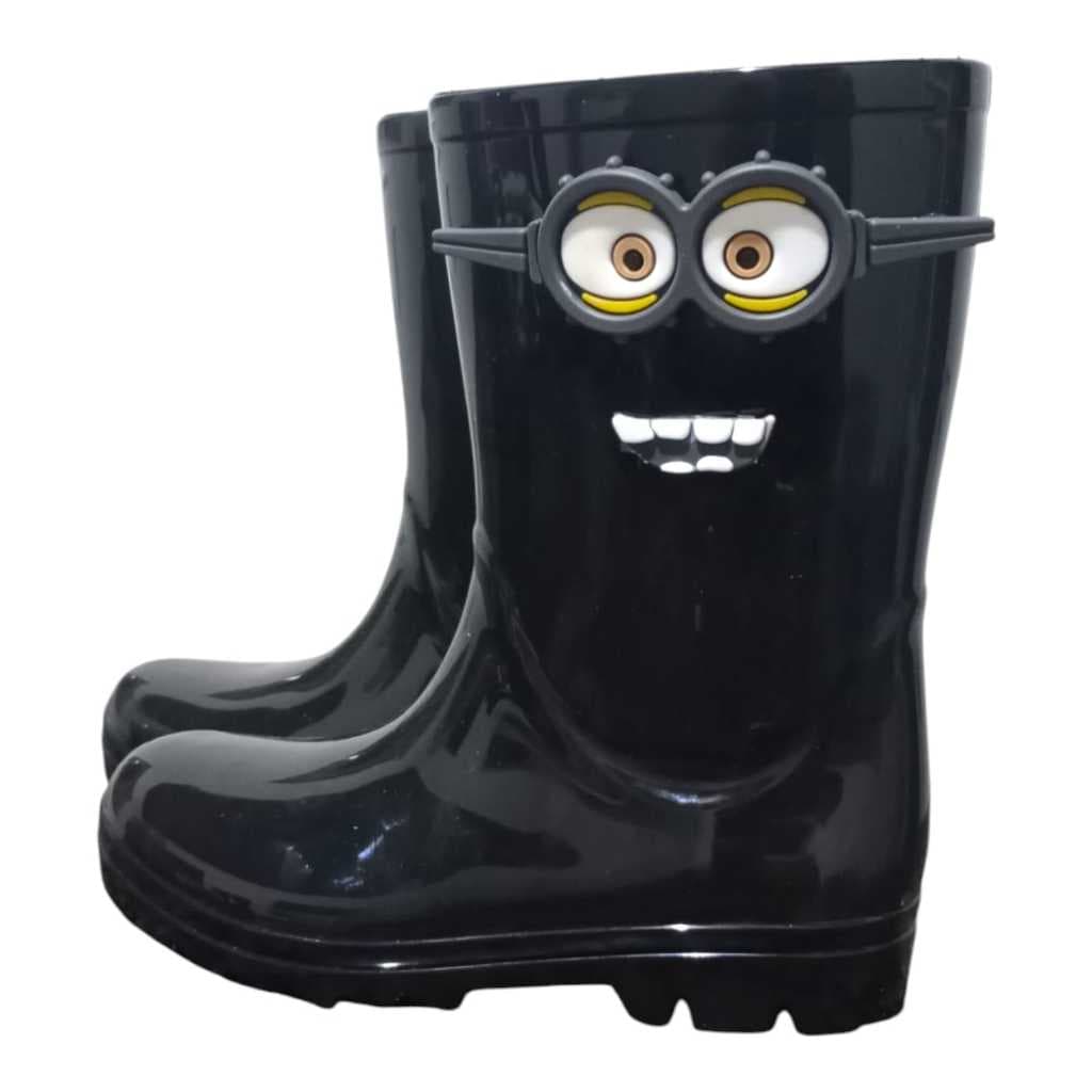 Galocha Cano Alto Bota de Chuva Minions Menino Infantil Juvenil Confortável Leve Impermeável Antiderrapante ELEGANTE