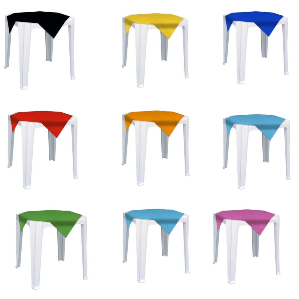 Kit 10/20/30/50 Toalha De Mesa Lisa Plástica 70x70cm Cobre Manchas Descartável Perolizado para Festa.