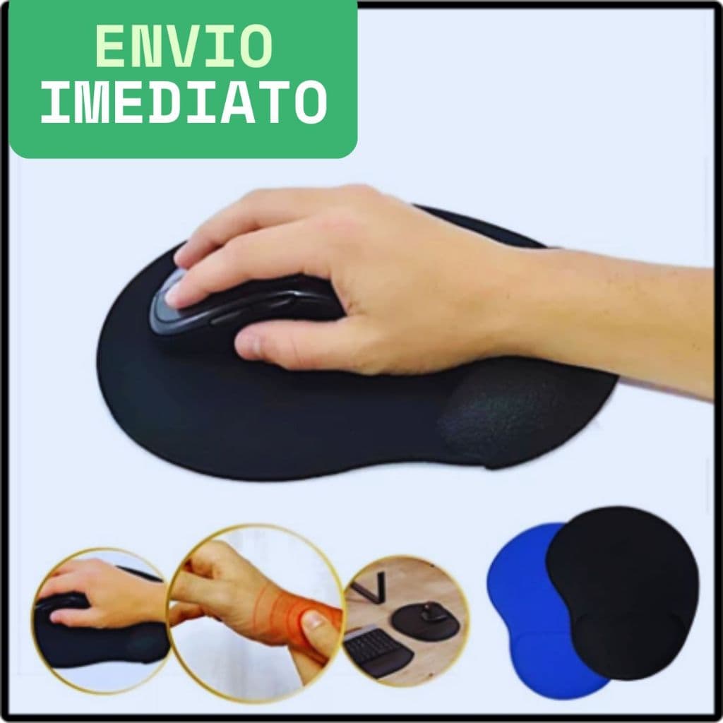 Mousepad Ergonômico Profissional com Apoio de Pulso – Conforto para Escritório e Home Office