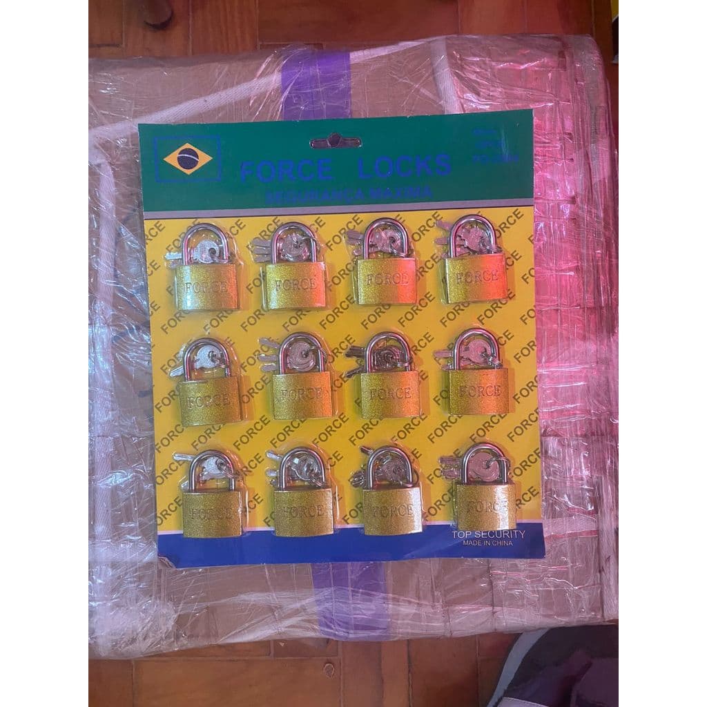 Cartela de Cadeado 40MM com 12 unidades