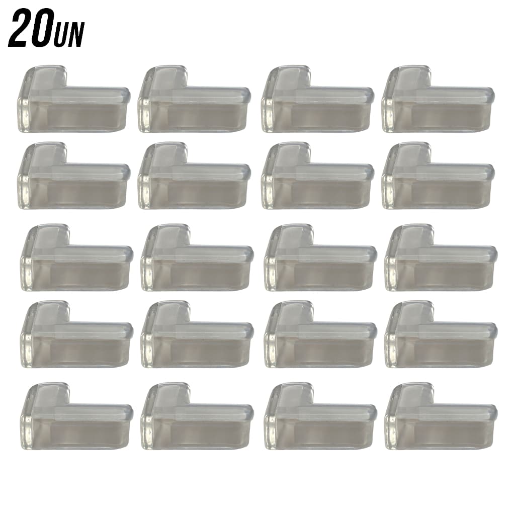 KIT 4 a 20 Protetores de Quina em Silicone P/ Crianças e Bebê - Segurança Infantil P/ Mesa, Móveis, Armário, Estante