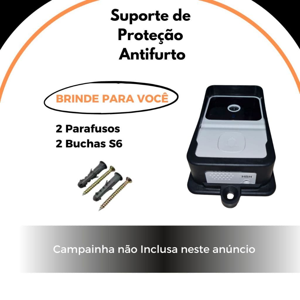 Suporte de Proteção  Anti Furto e Chuva Campainha Tuya M8 e M9