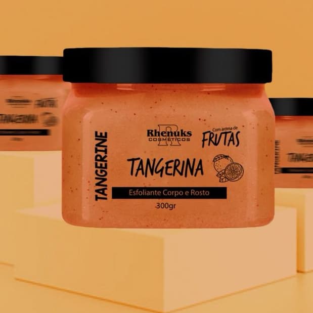 ESFOLIANTE PARA CORPO E ROSTO - TANGERINA - 300G - RHENUKS