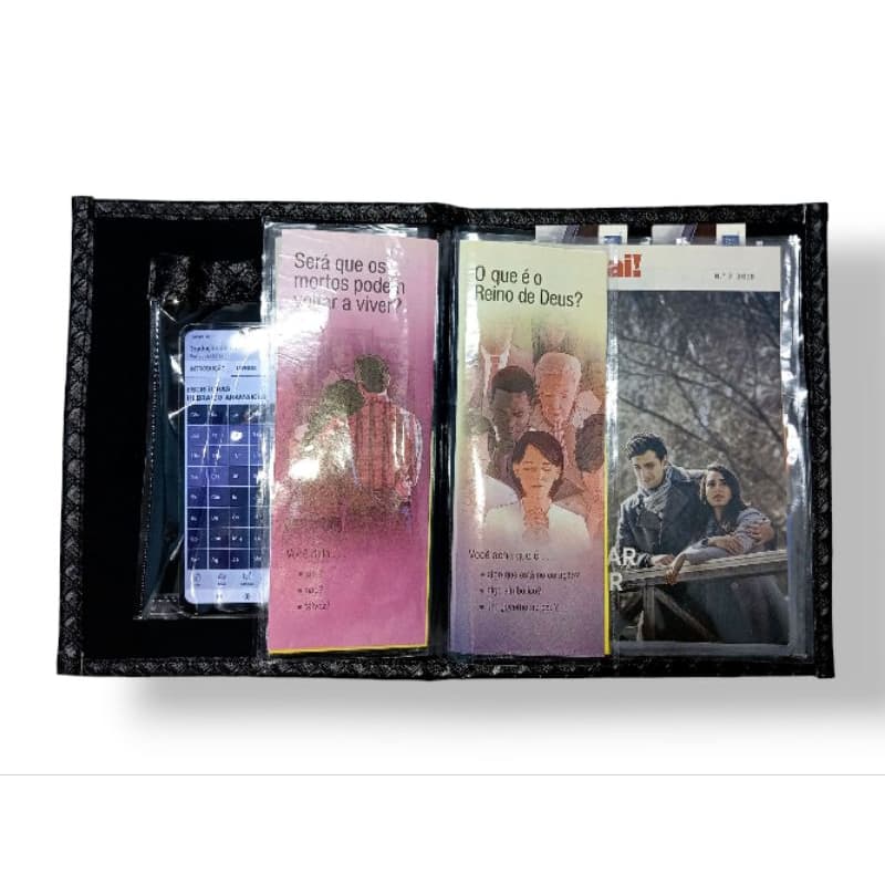 Pasta para campo com porta Bíblia embutidos / Ministério / Pregação / JW / TJ