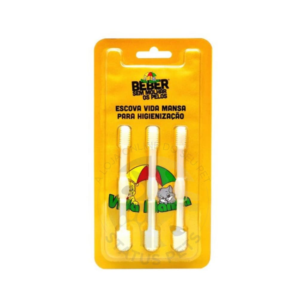 Kit 3 Escovas Para Limpeza Bebedouro Vida Mansa Silicone