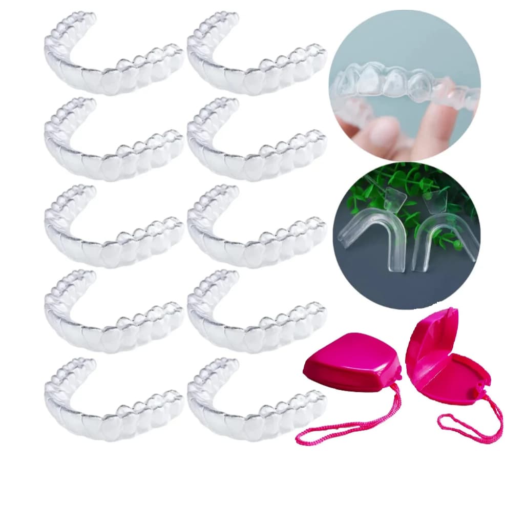 PLACAS PROTETOR BUCAL ANTI BRUXISMO COM ESTOJO LILAS