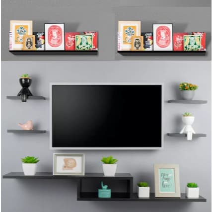Rack Para Tv Suspenso com Prateleiras Nicho Jogo Sala Quarto
