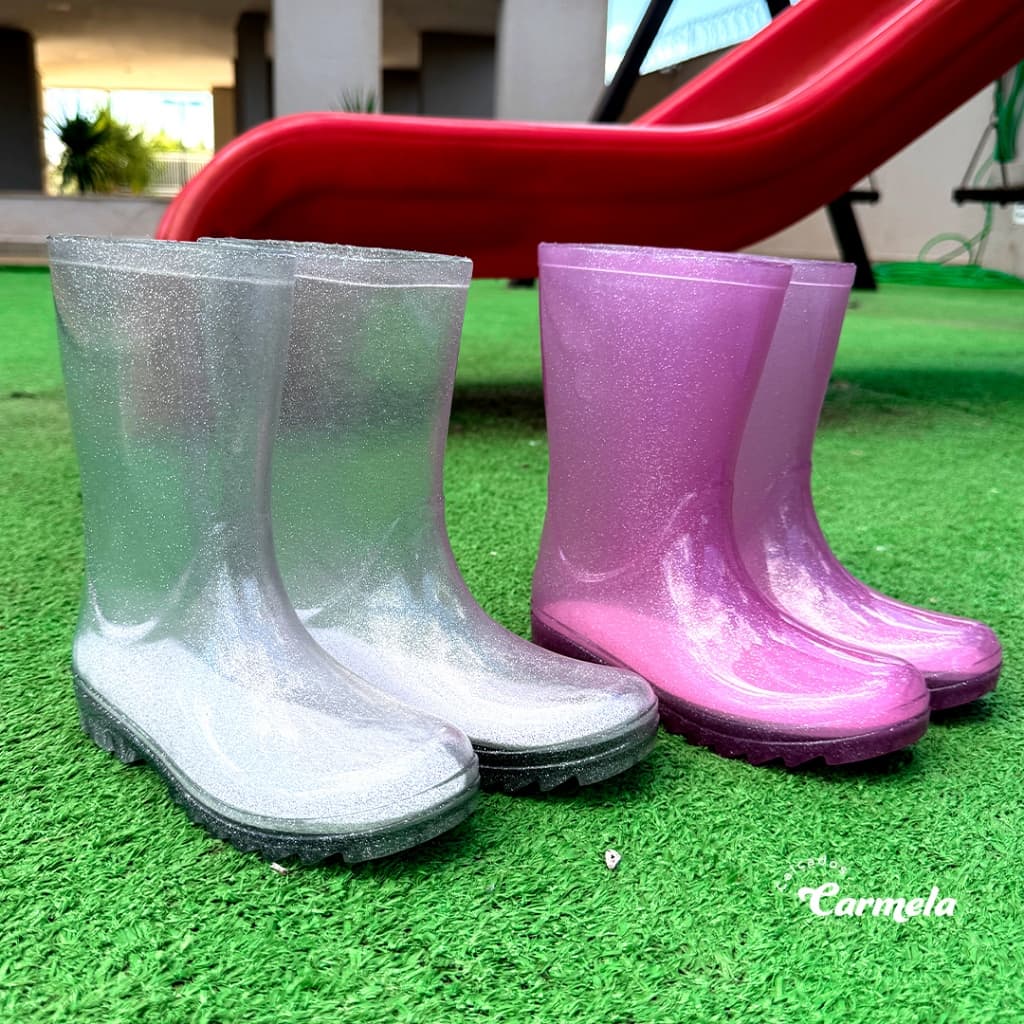 Galocha Infantil Menina Feminina Bota Criança Leve Antiderrapante Confortável e Resistente