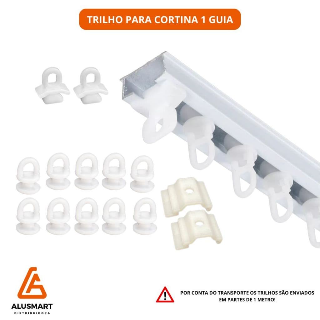Kit Trilho Suíço Simples (1 Guia) - BRANCO - Todas as Medidas - Envio Imediato!