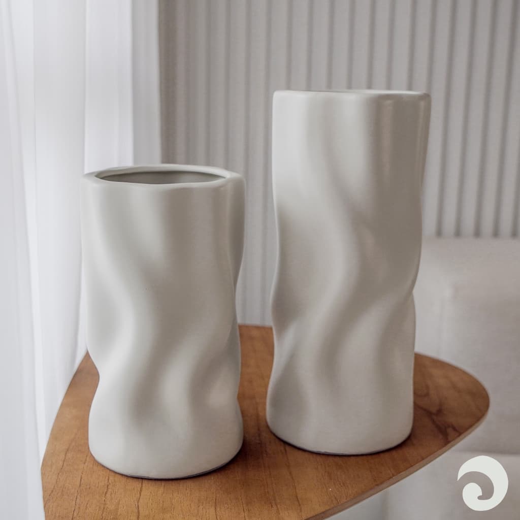 Vaso Biarritz Fendi Cerâmica - Tamanho M 26cm | Tamanho G 33,5cm