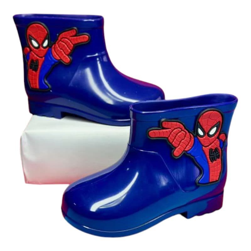 Galocha Bota de Chuva Menino Homem Aranha Leve Confortável Antiderrapante Impermeável Juvenil Infantil Estiloso