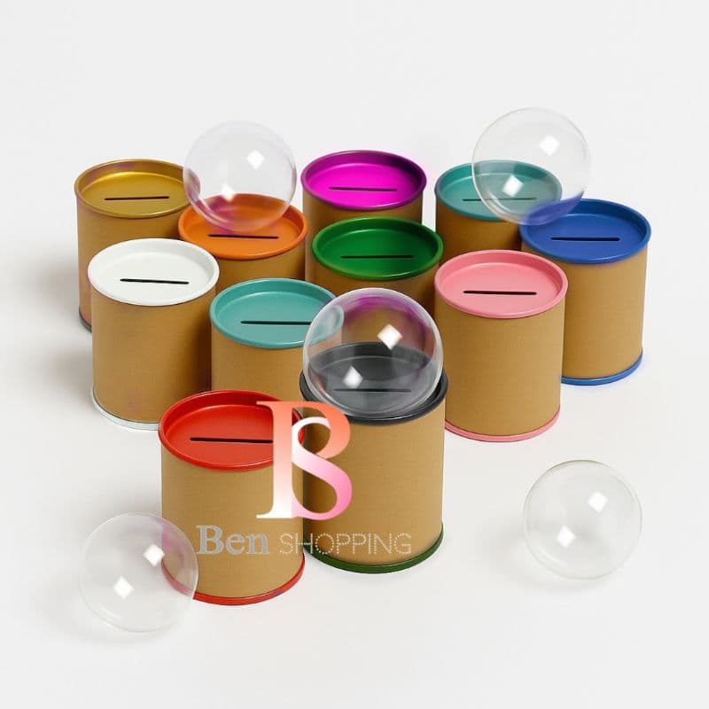 20 un  Mini cofrinho 7x6 + 20 un esfera acrílica 6,5 cm -  festas - lembrancinhas -  para personalizar