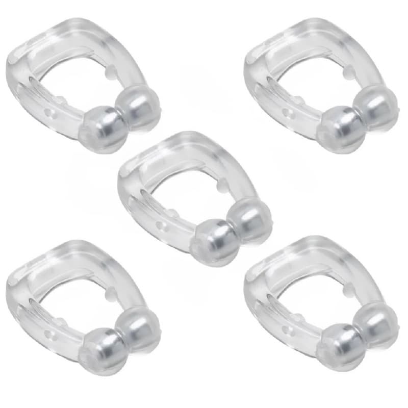 Kit 5 Clipe Nasal Anti Ronco Aparelho Para Nariz Dispositivo Para Ronco e Apneia Dilatador Magnético
