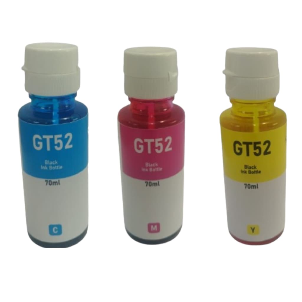Kit Refil 3 Tinta GT 52 Para Hp Tank 581 116 316 412 416 419