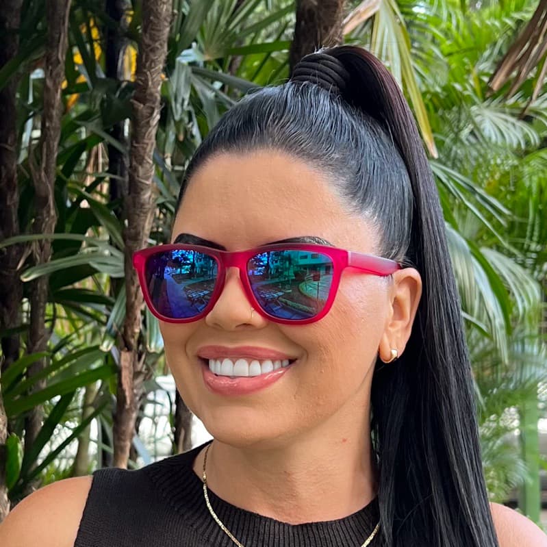 Óculos de Sol Esportivo Feminino UV400 Quadrado Leve Corrida Ciclismo Tennis