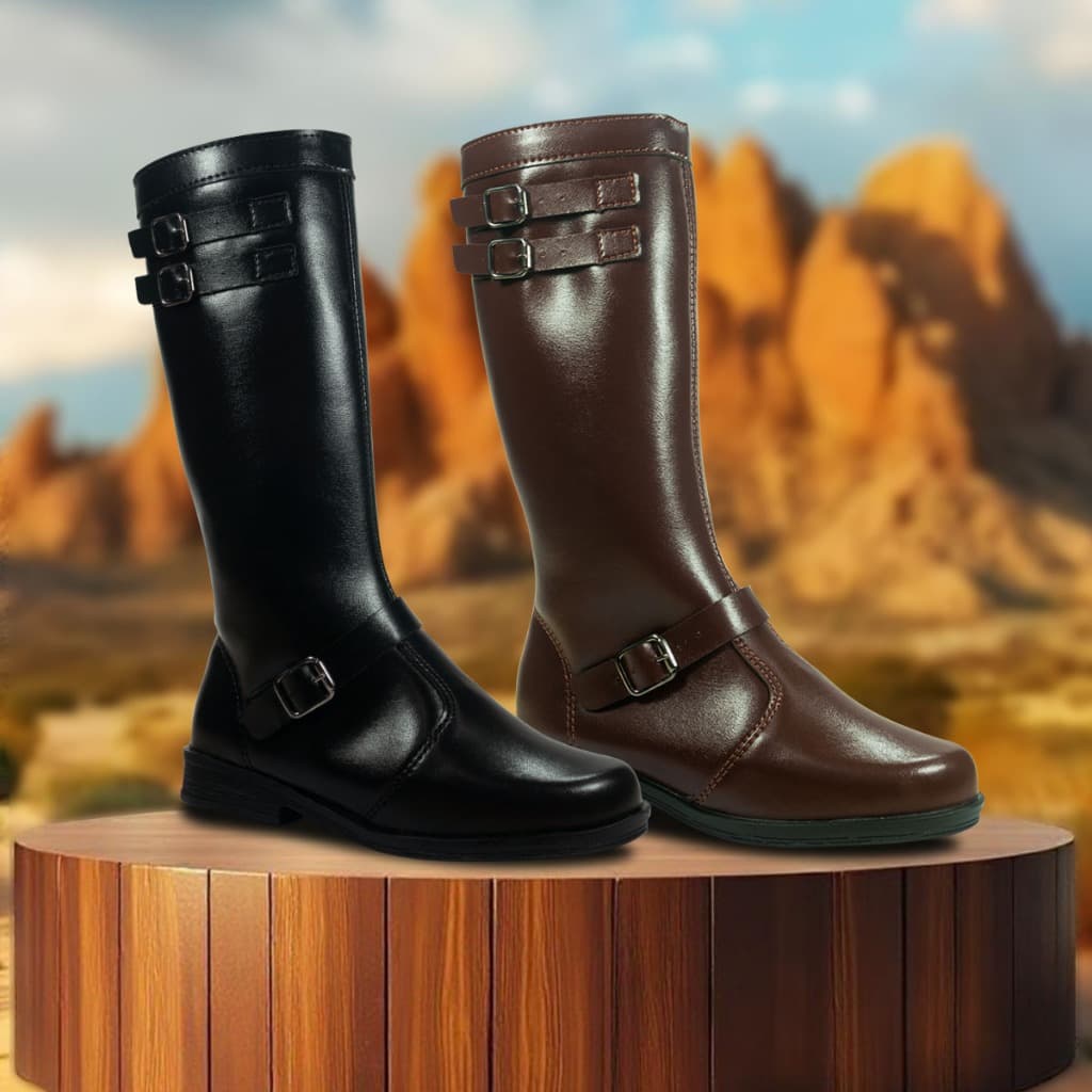 Bota Montaria Feminina Cano Longo Infantil Fivela 09.55J