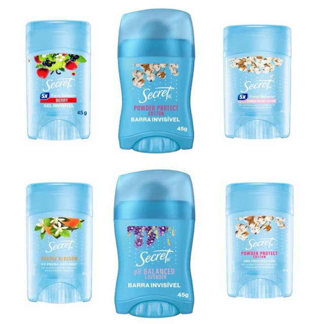 kit desodorante secret 2 unidades 45g