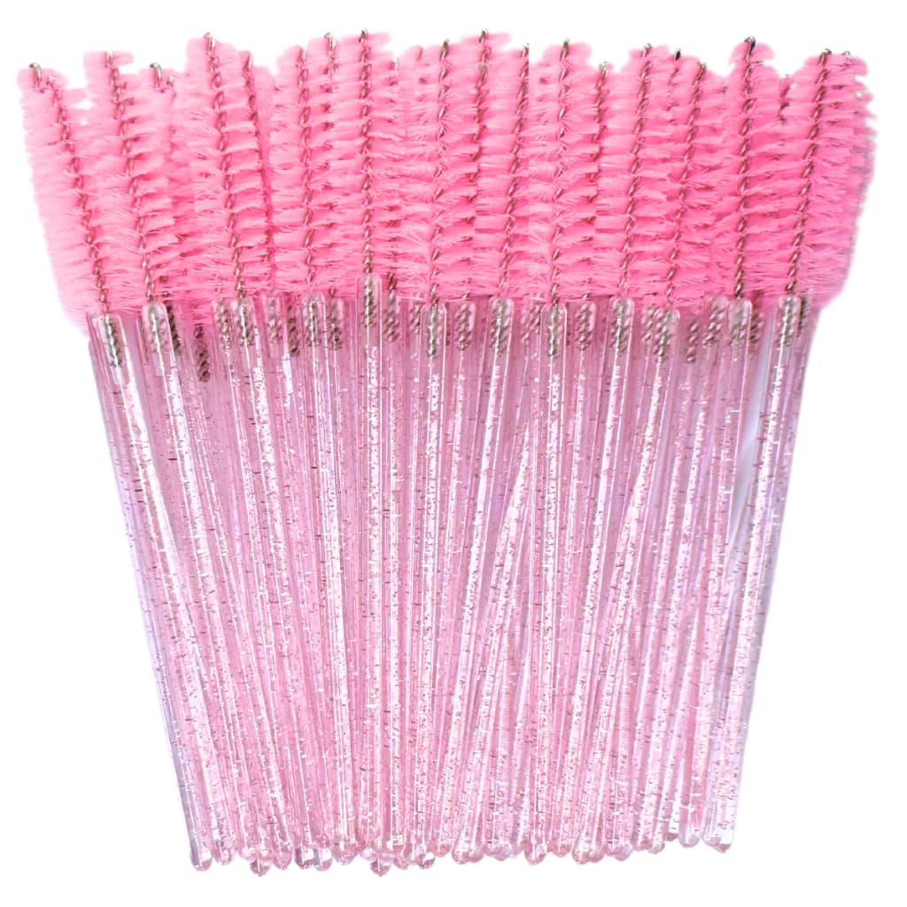 Kit Escovinhas Com Glitter Extensão De Cílios Sobrancelha Descartáveis