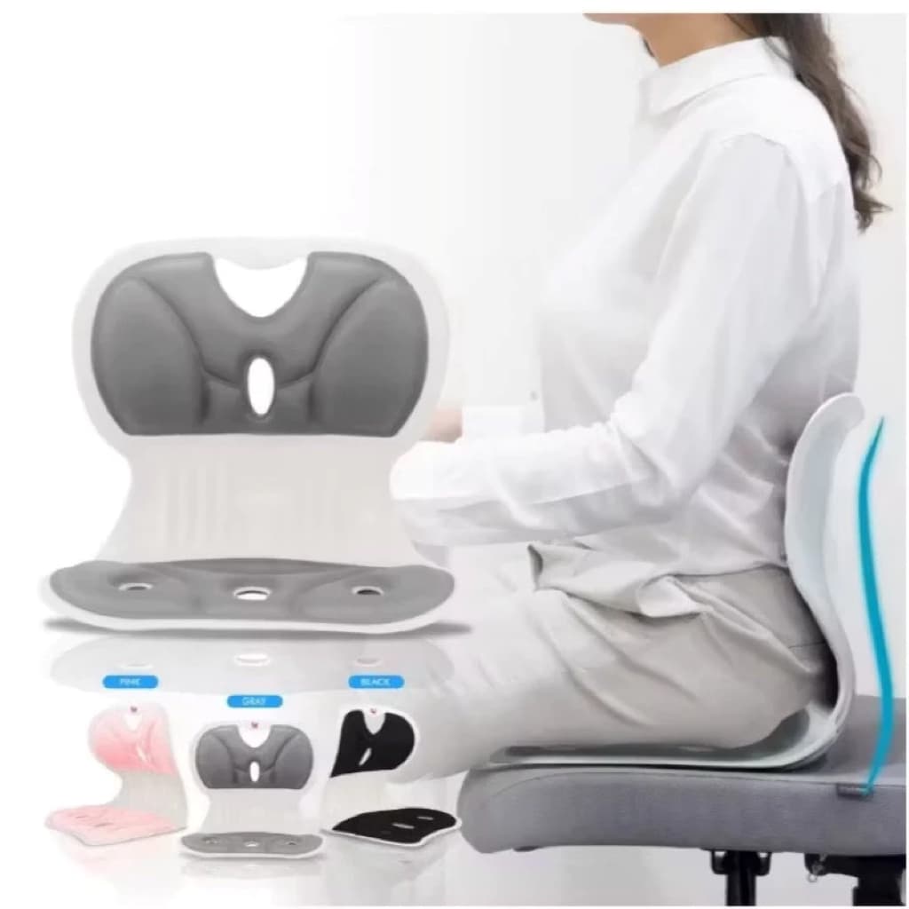 Almofada Ergonomica S Suporte Lombar Corrige Postura Conforto para Longas Horas Sentado