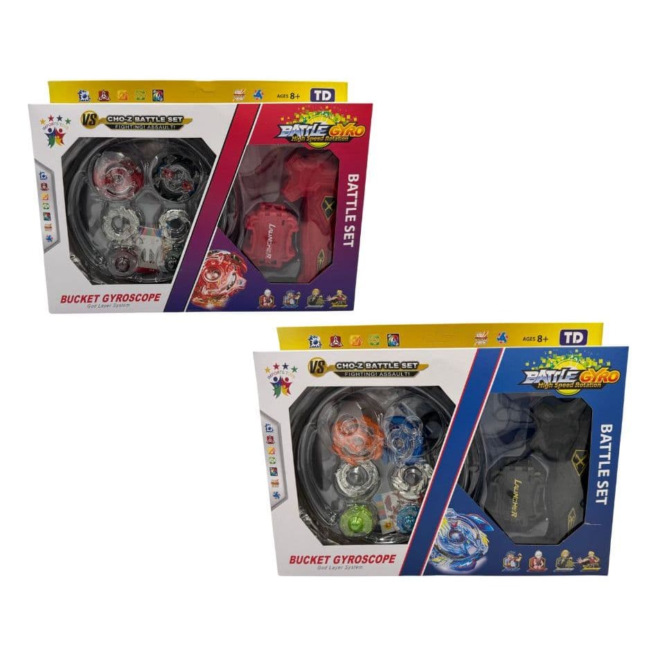 Kit 2 Piões Battle Gyro Com Lançador E Arena. Pião B35, B59 Ou Pião B34, B36.
