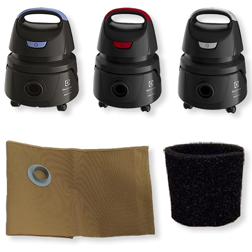 Saco Reutilizável + Filtro Permanente para Aspirador Electrolux AWD01 AWD02 AWDFS
