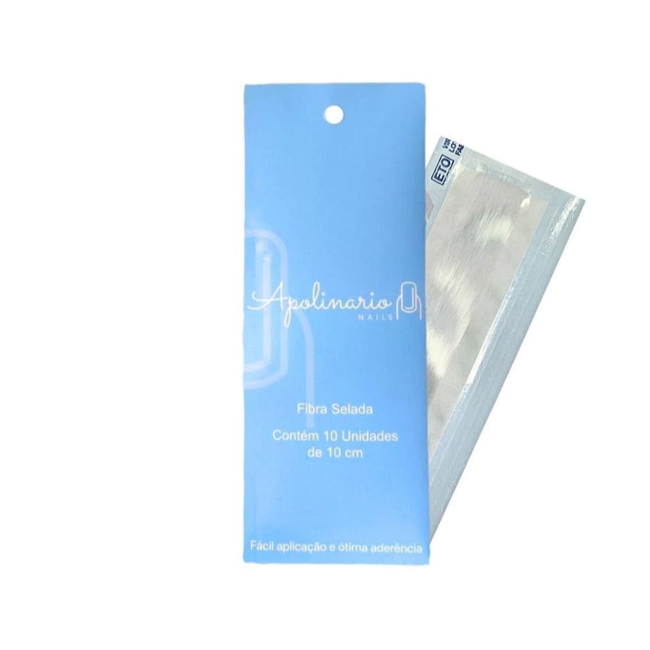Fibra de Unha de Vidro APOLINARIO NAILS Selada Pronta pra uso já Aberta 10 fibras de 10cm