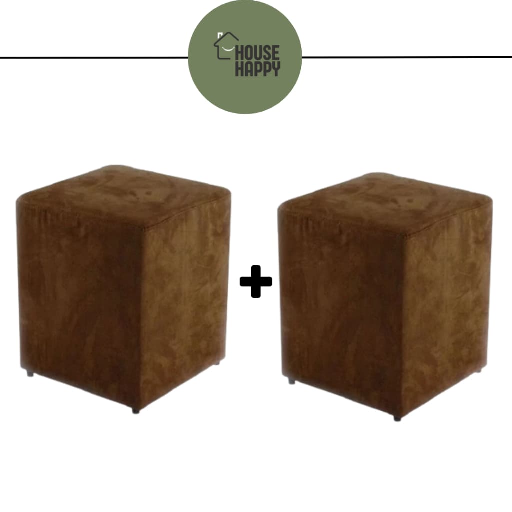 kit 2 puff decorativo banqueta sala quarto super fofo