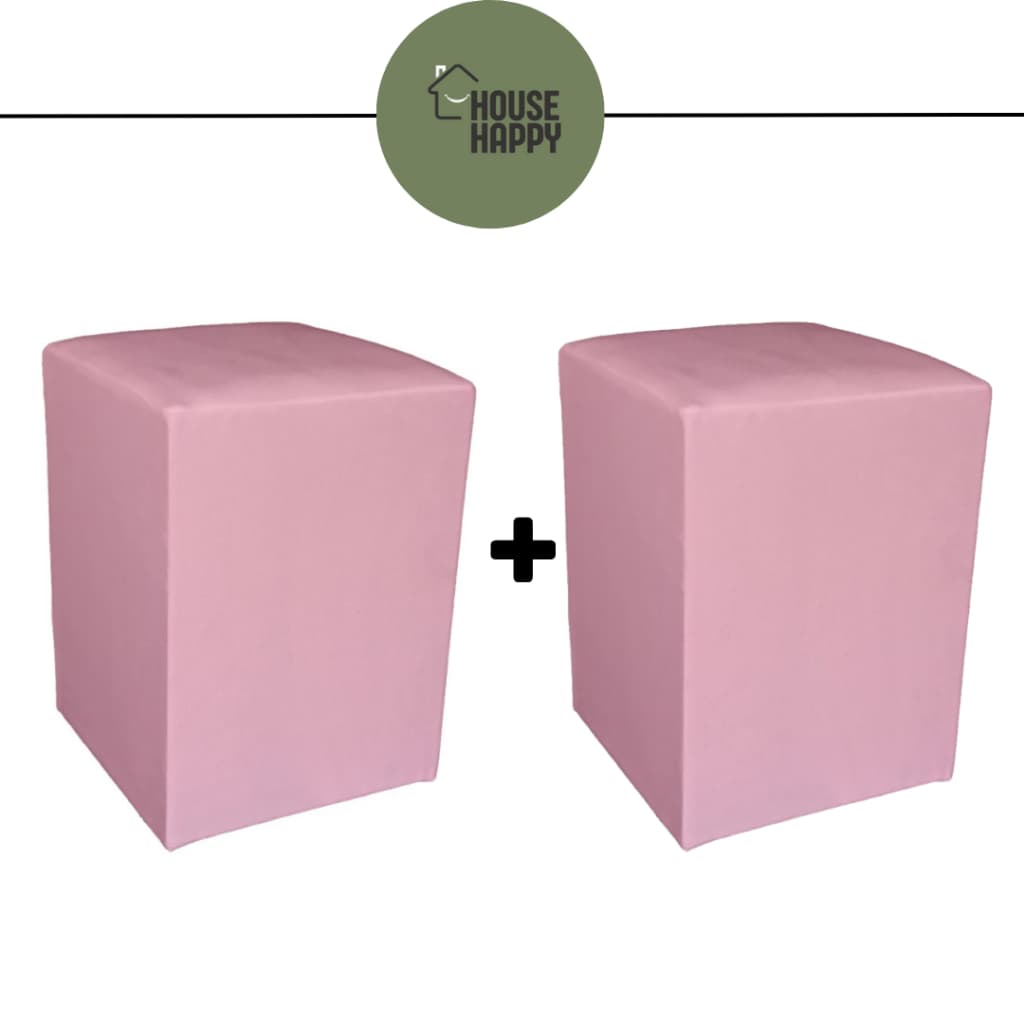 2 puff banqueta quadrado super macio suede multiuso