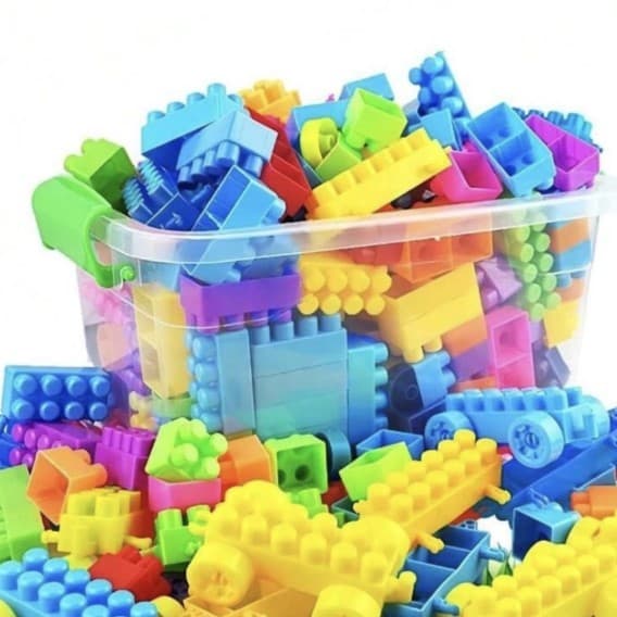 140 Blocos De Montar Super Coloridos Carrinho + Rodinhas - educacional