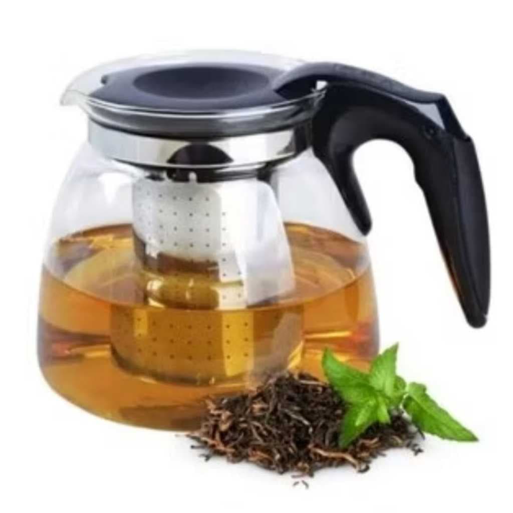 Chaleira Com Infusor De Vidro 900ml Para Chá Bule