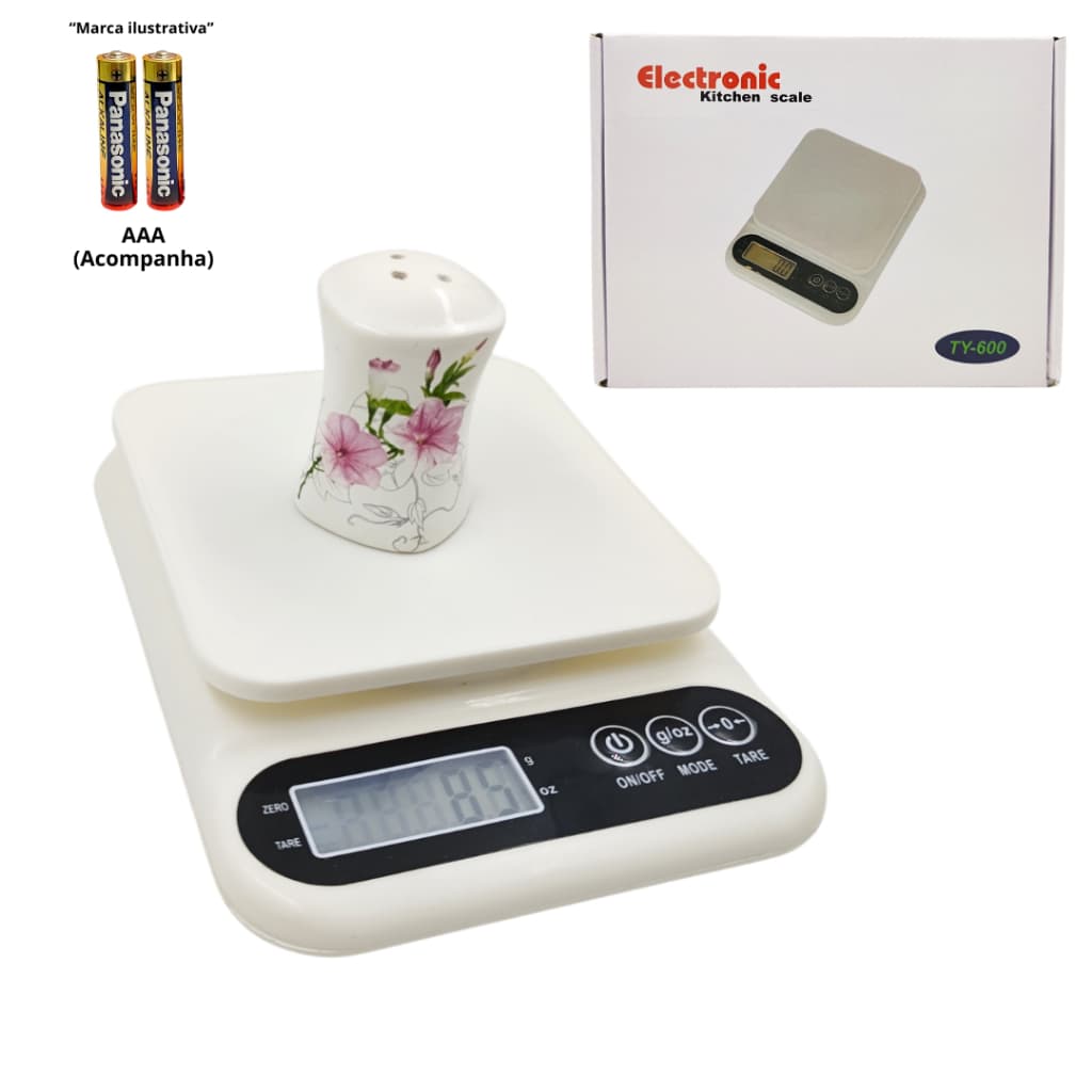 Balança de Cozinha 1g até 10kg Painel Digital de Led