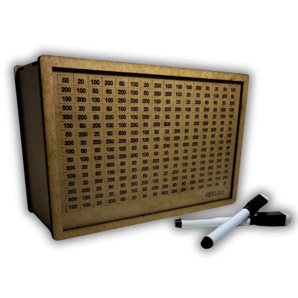 Cofre Desafio 1mil 5mil 10mil 20mil 30mil Caixa Método Japonês