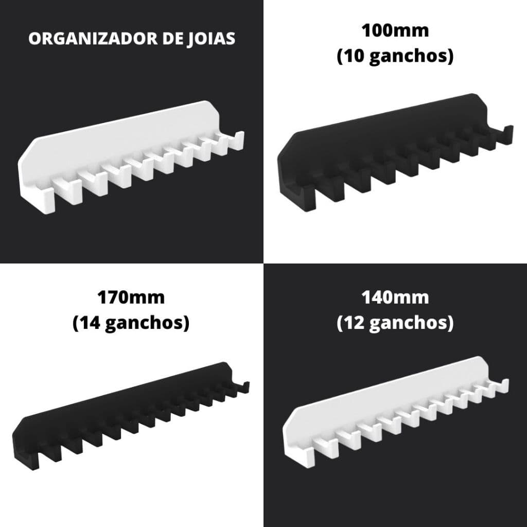 Organizador Joias Bijuterias Expositor Aneis Suporte Colar Pulseira