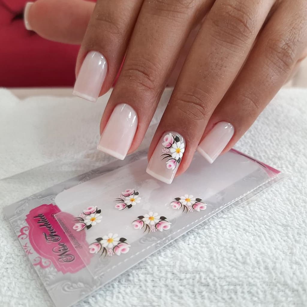 Kit 100 adesivos de unhas para decoração de unha - 10 cartelas