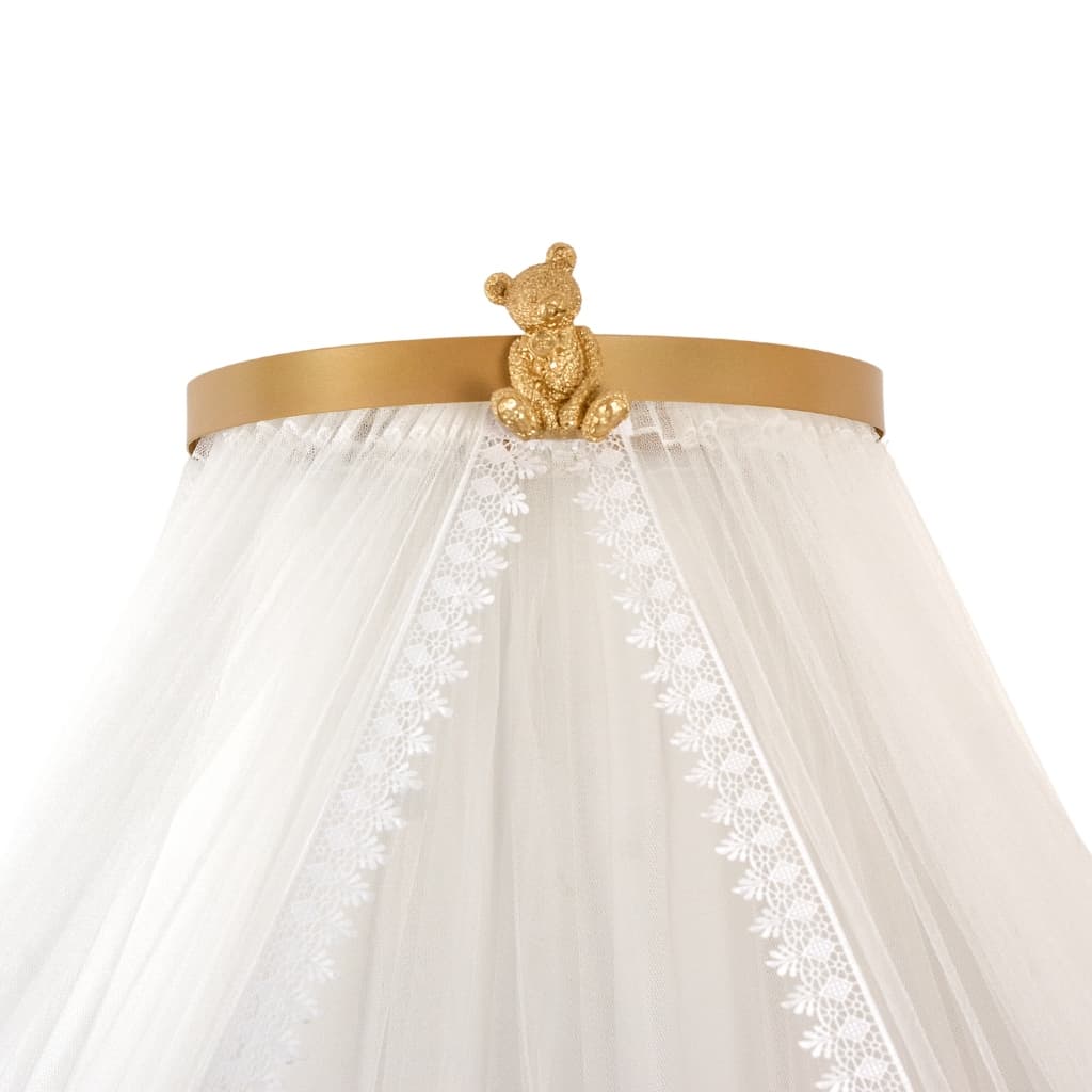 Dossel urso com mosquiteiro tule para berço