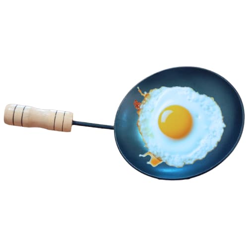 Frigideira De Aço Modelo Arado Frita Ovo Porções Tapioqueira 18cm Diametro 3mm Espessura